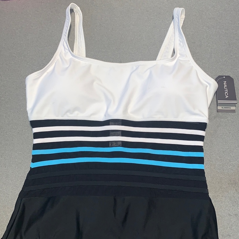 Nautica Swimsuit one piece mesh middle